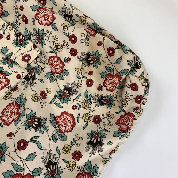 Latico Nora Tote Red Leather Shoulder Bag Double Strap Floral Lined Lightweight - Picture 13 of 16